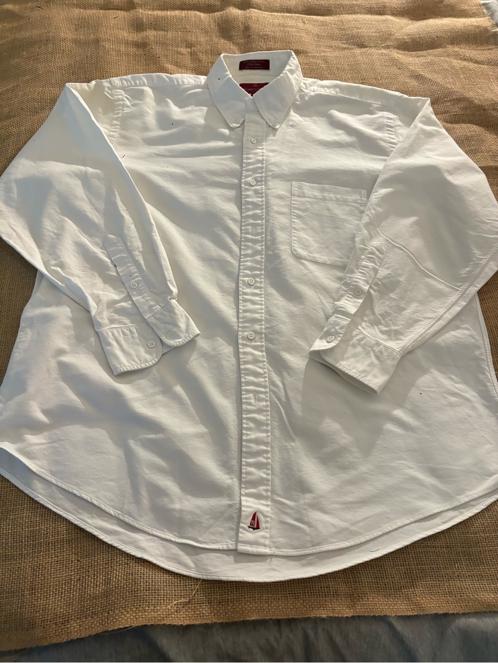 Nordstrom Men's White Long-Sleeve Button-Down Shirt